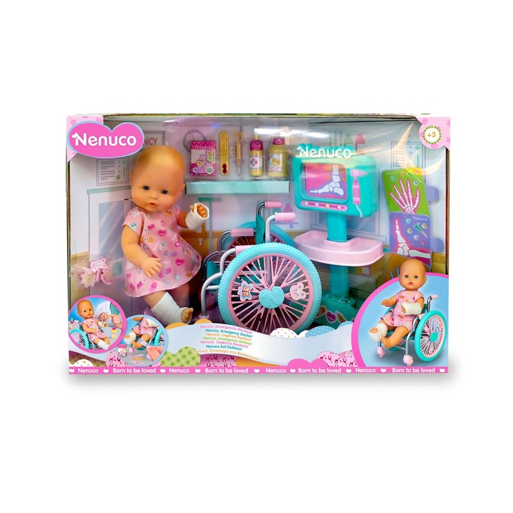Кукла Nenuco с инвалидна количка и медицински аксесоари, NFN63000