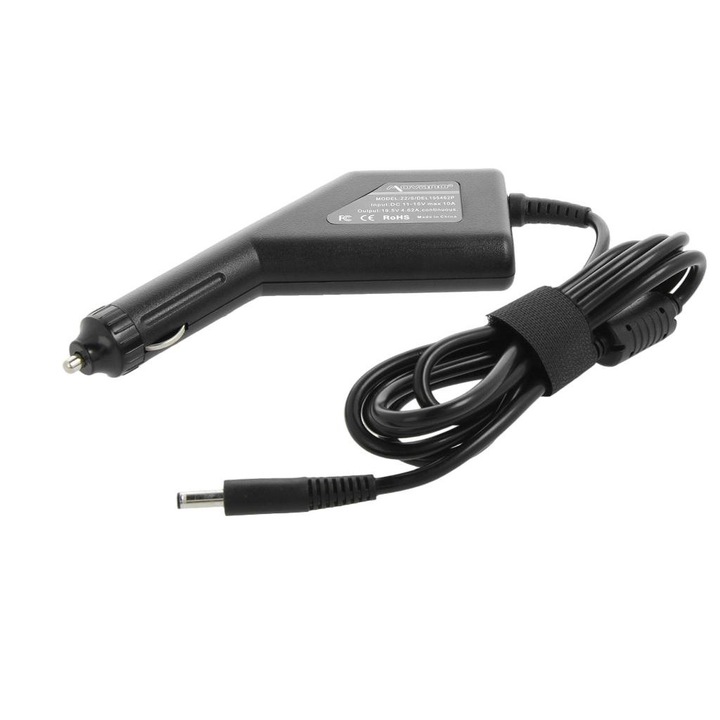 Incarcator auto Movano compatibil cu Dell, 90W, 19.5V, Negru