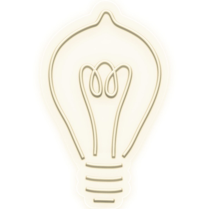 Semn Luminos LED Neon Bec, Alb cald, 19x30x0.8cm