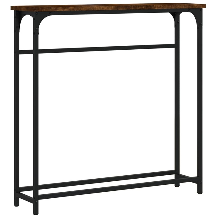 Конзолна маса vidaXL, Опушен дъб, 75x19, 5x75 см, Инженерно дърво, 3.2 Kg