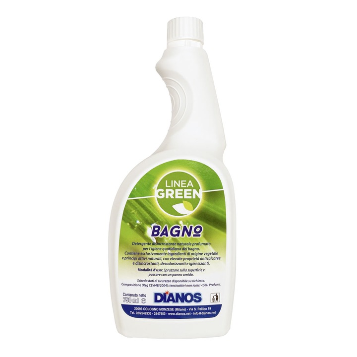 Екологичен препарат за баня Dianos Bagno, 750 ml, ароматизиран, отстраняващ, изключително произведен от растителни съставки и естествени активни съставки