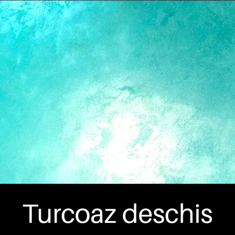 Turcoaz Color Vopsea decorativa Eva Madreperla cu Fulgi de Sticla, Turcoaz Deschis, 2 ...