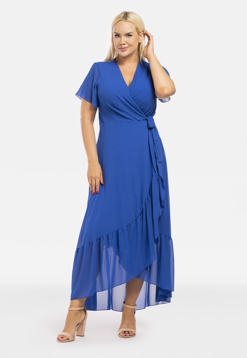 Rochie dama, KARKO, Poliester, Albastru, 50-52 EU