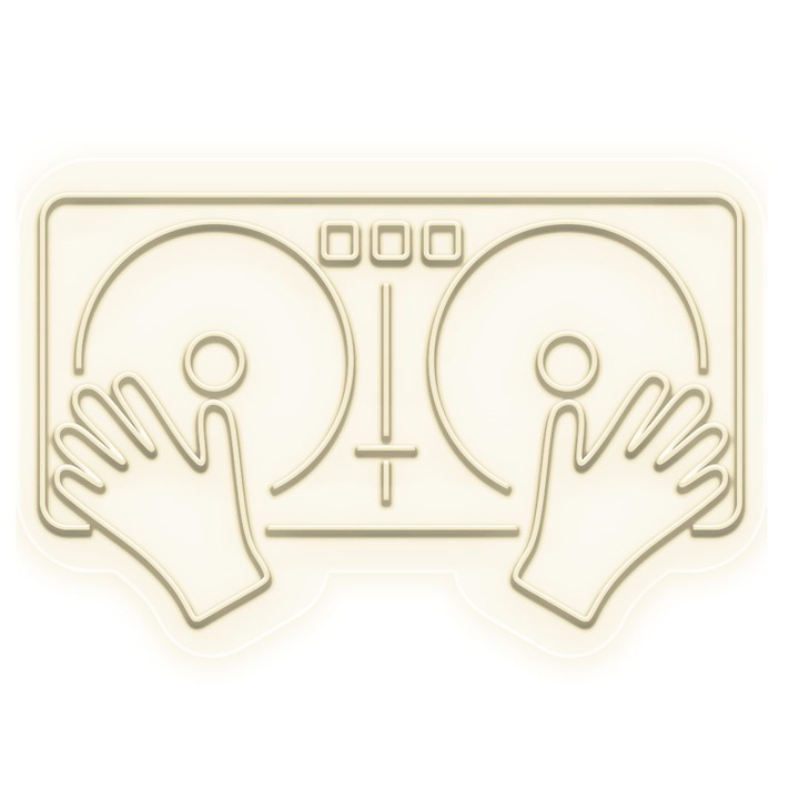 Semn Luminos LED Neon Platane, Alb cald, 135x85x0.8cm