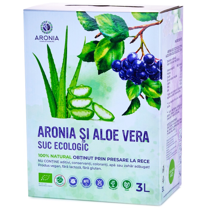 Suc de Aronia si Aloe Vera 3L ECO (RO-ECO-029)