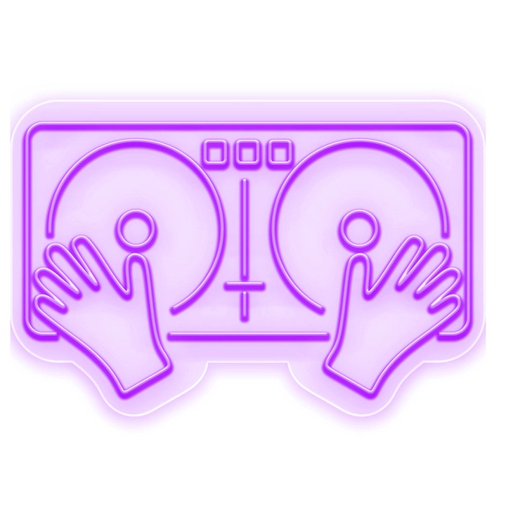 Semn Luminos LED Neon Platane, Mov, 135x85x0.8cm