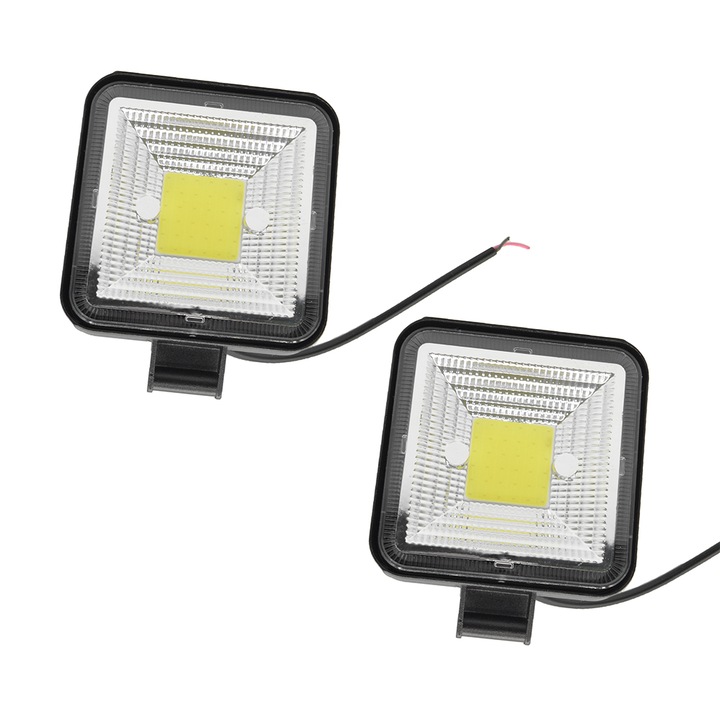 Set 2 Proiectoare auto, 60W, LED COB