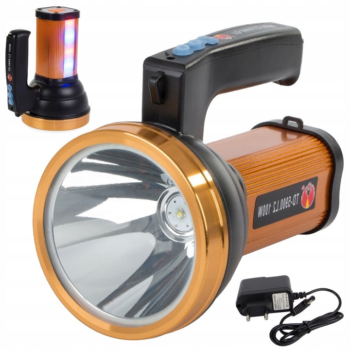 TD-5900 LED фенер, Мощност 100 W, Радиус на осветяване 500m - Златен