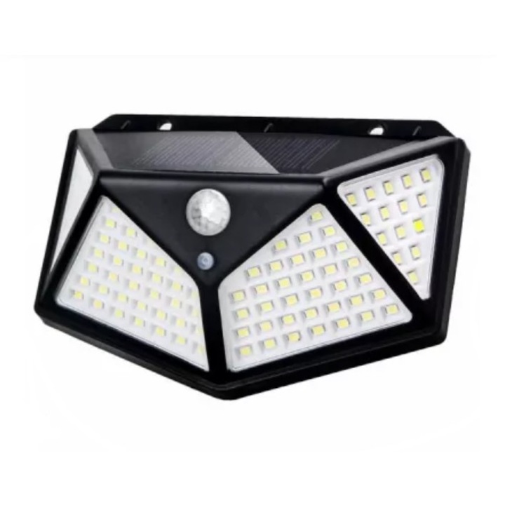 Lampa Solara de Perete Miromoto® cu Senzor de Lumina si Miscare, 100xLED