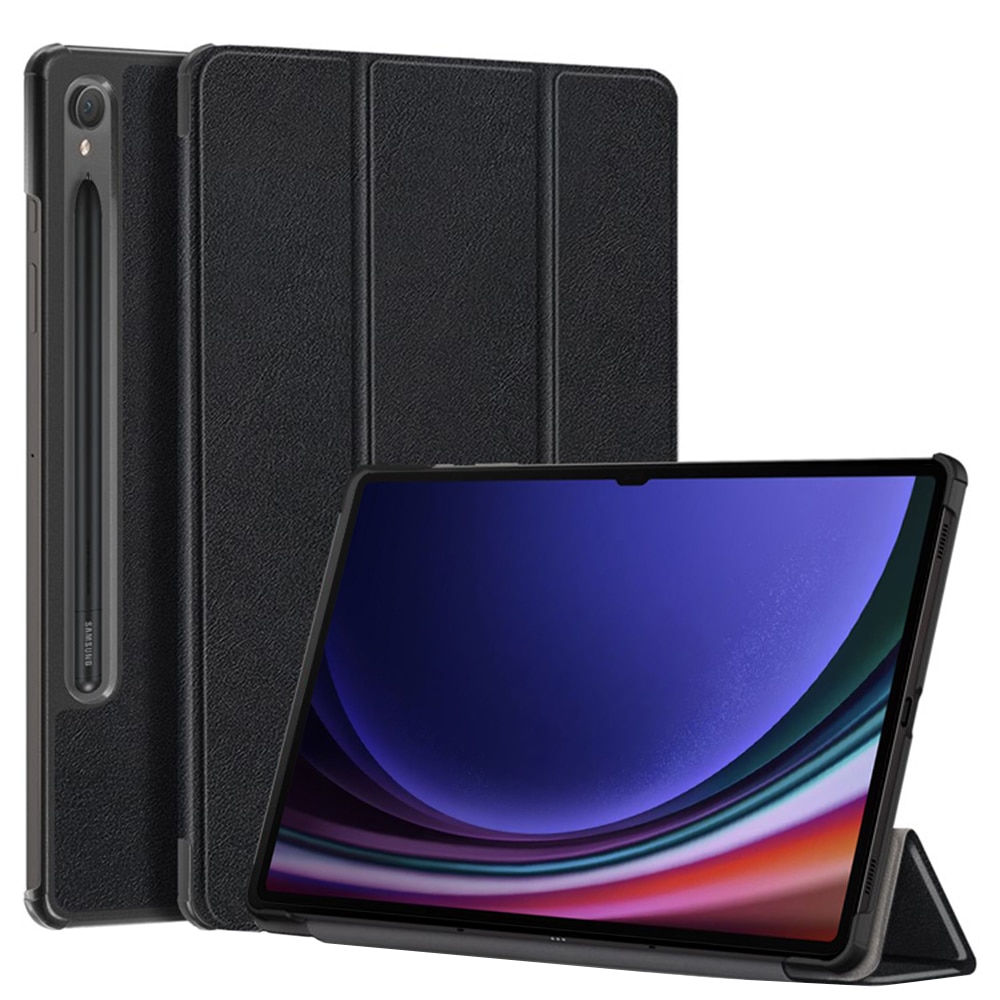 Carcasa de protectie compatibila cu Samsung Galaxy Tab S9, Microfibra, FoldPro, T75, Negru