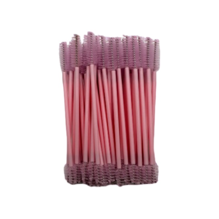 Комплект от 25 четки за спирала с 2 края Розови