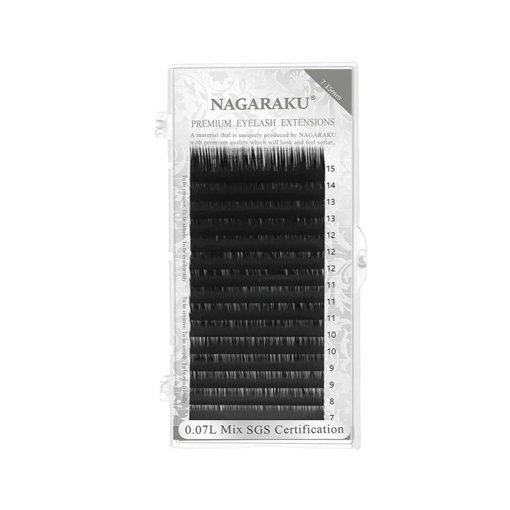 Мигли за удължаване Nagaraku Original Mink L - 0.07 мм, 7 мм