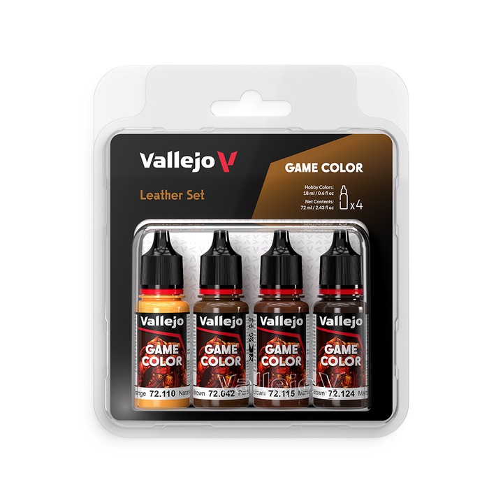 Комплект бои за кожа, Vallejo Game Color 72.385, 4x18ml