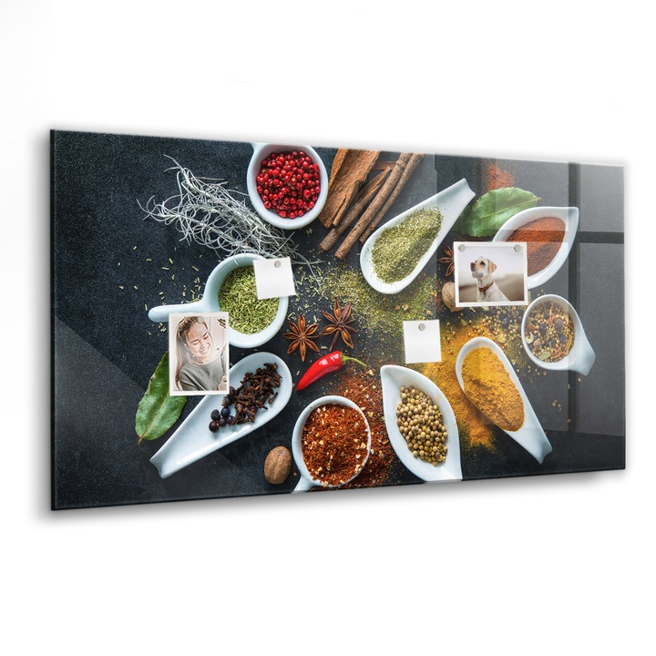 Tabla magnetica. Sticla. Condimente. 120 cm x 60 cm. Multicolor. 00260201