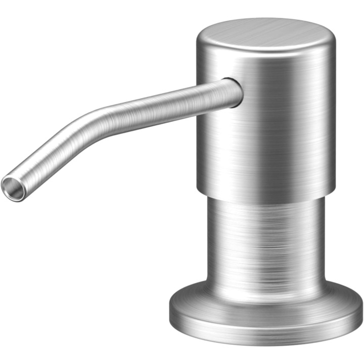 Folyékony szappan adagoló, Beépíthető, Egyszerű telepítés, Rozsdamentes acél, Ezüst, 350 ml