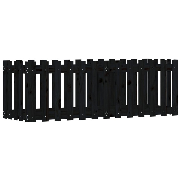 Ограда, Zakito Europe, 150x50x50 см, дърво, черно