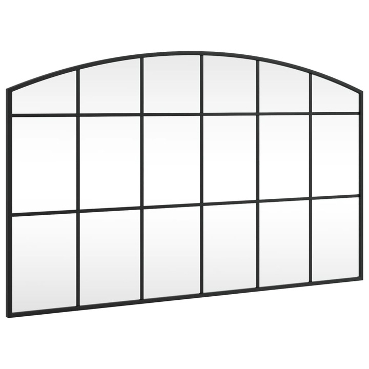 VidaXL fekete ívelt vas fali tükör 100 x 60 cm 358639