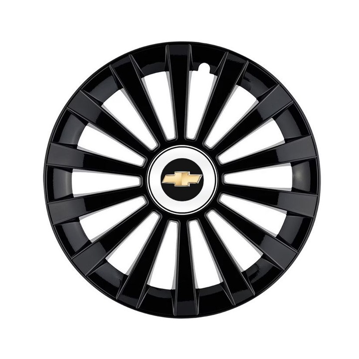 4db AutoSSF ® R15 kerékburkolat készlet, 15 colos felnikhez, CHEVROLET-hez, MERIDIAN modell fekete