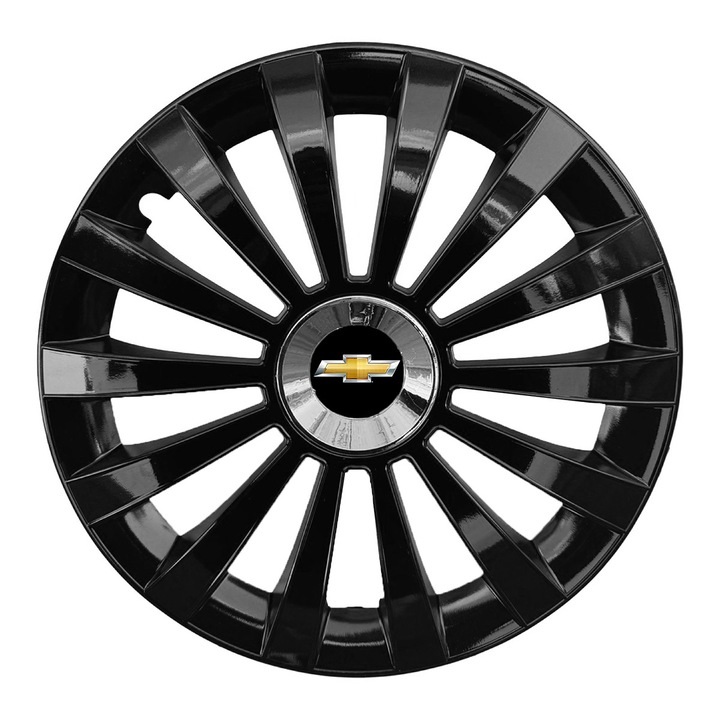Set 4 Capace Roti AutoSSF ® R16, Potrivite Jantelor de 16 inch, pentru Chevrolet, Model MERIDIAN negru