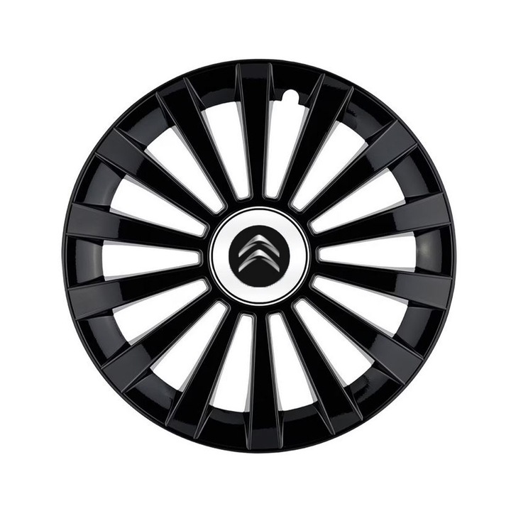 Комплект от 4 тасове AutoSSF R15, подходящи за 15 цолови джанти, за CITROEN, модел MERIDIAN черен