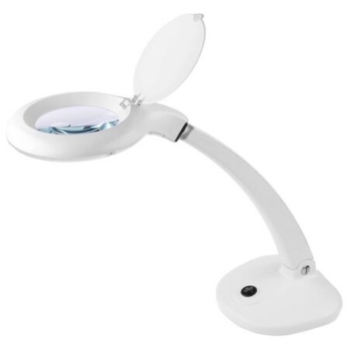 Nagyító LED lámpával, 3+12 dioptria, 4 hüvelyk, 6 W