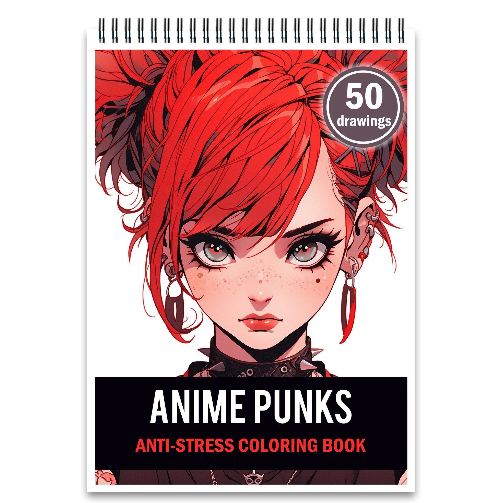 Kifestőkönyv, 50 illusztráció, Anime Punk Girls, 106 oldal - eMAG.hu