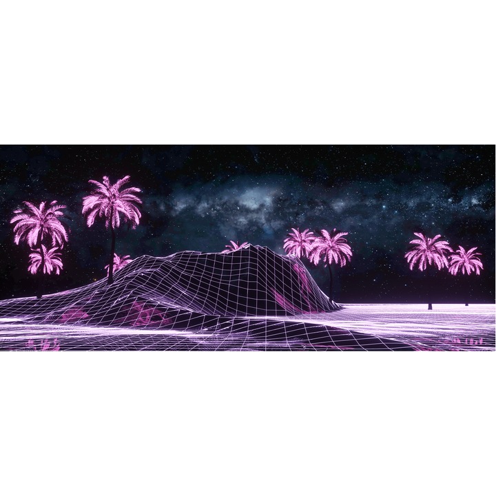 Fototapet fara imbinari H 250 cm x L 400 cm Neon Matrix