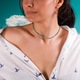 Choker nyaklánc Ezera, Hetal, természetes türkiz féldrágakövekből, 35+7cm