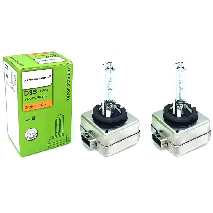 Set 2 Becuri Xenon XtremeVision D3S 6000K 35W - PK32d-5