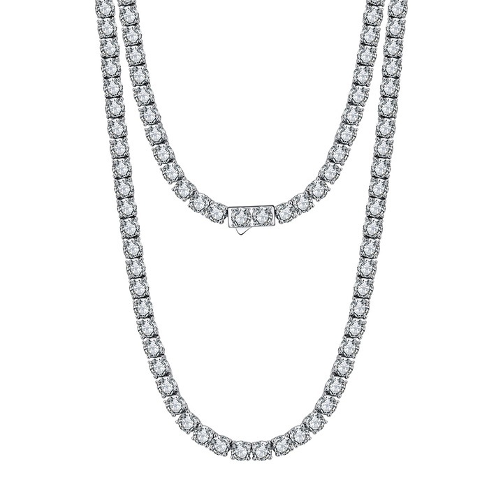 Colier Tennis Una Vida Diamond Cut 3mm, Argint 925