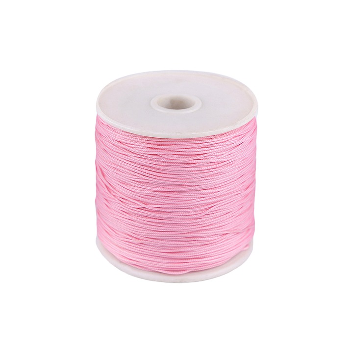 Snur poliester Crisalida, diametru 0,5 mm, rola 90 m, Roz deschis
