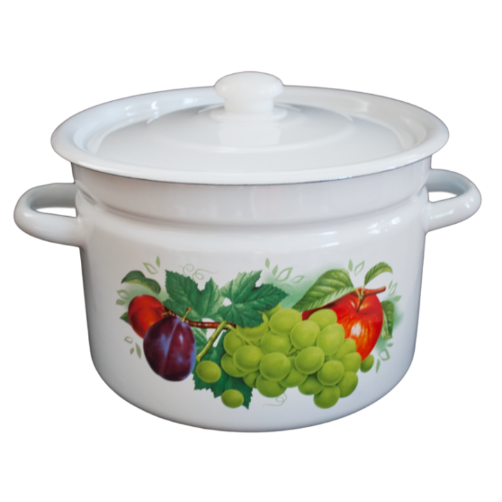 Cratita emailata DARI LETA cu capac 9L otel carbon