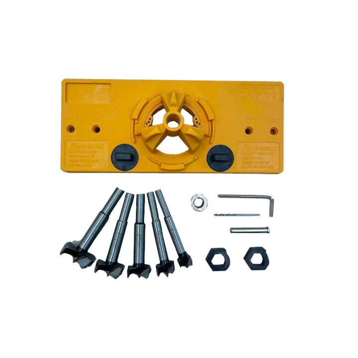 Set ghidaj de gaurire pentru balamale, Kraft&Dele, KD11251, 12 elemente