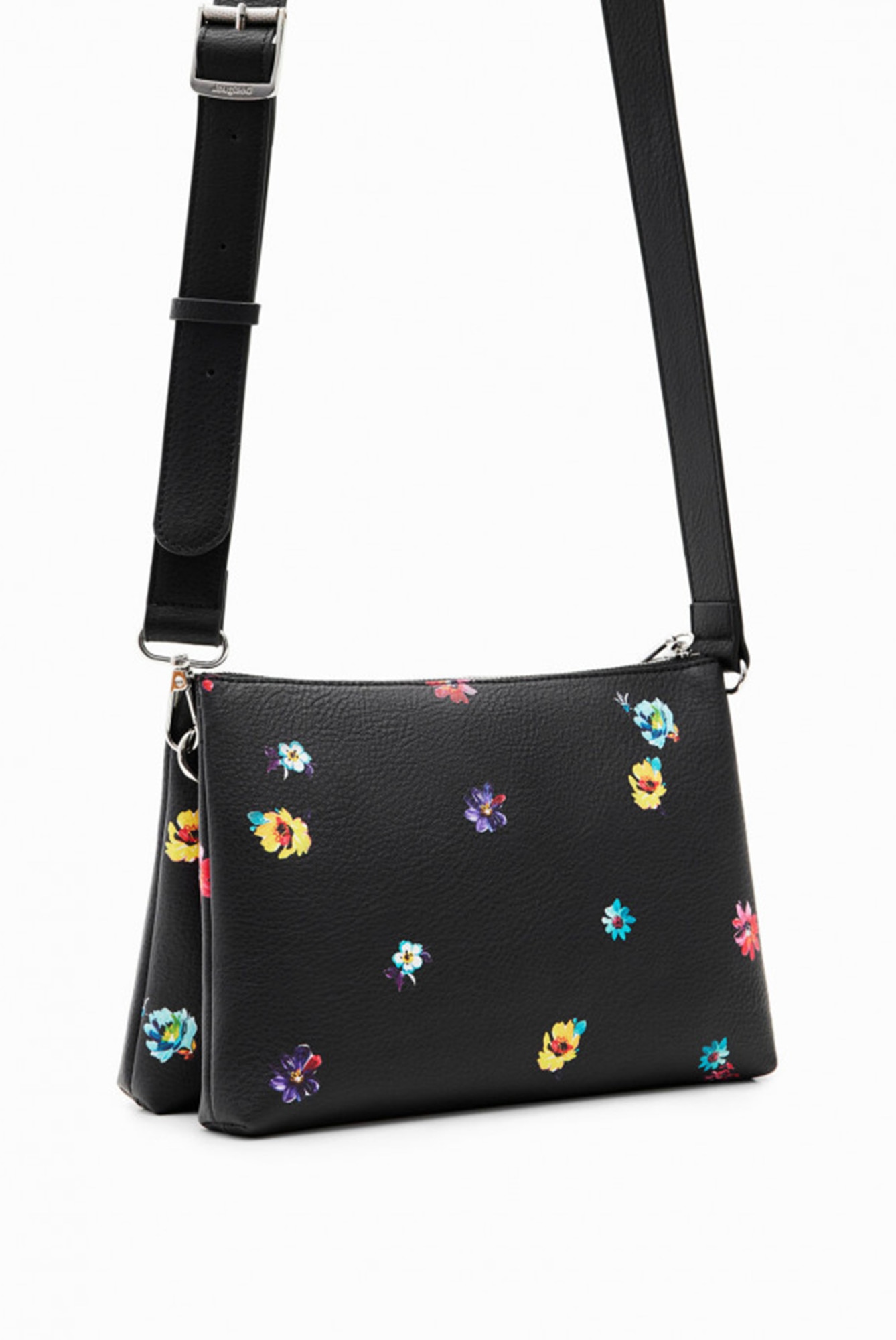 Borsa Desigual PRAVIA RE Donna, Nero, Taglia Unica, Con Motivo Splatter
