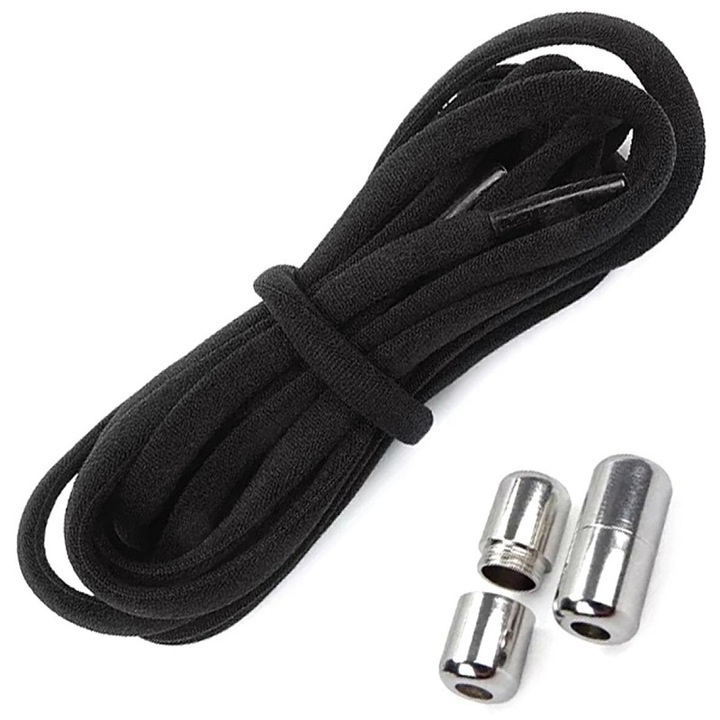 Еластични връзки без връзки, 100 см, Gonga® Black