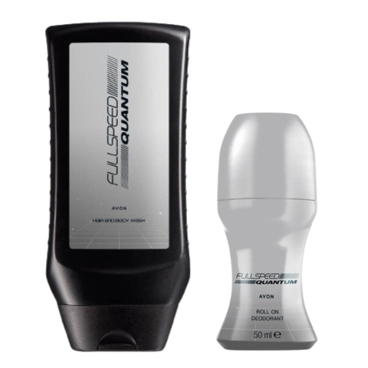 Szett Full Speed Quantum, Avon - Tusfürdő 250 ml és Dezodor roll-on 50 ml