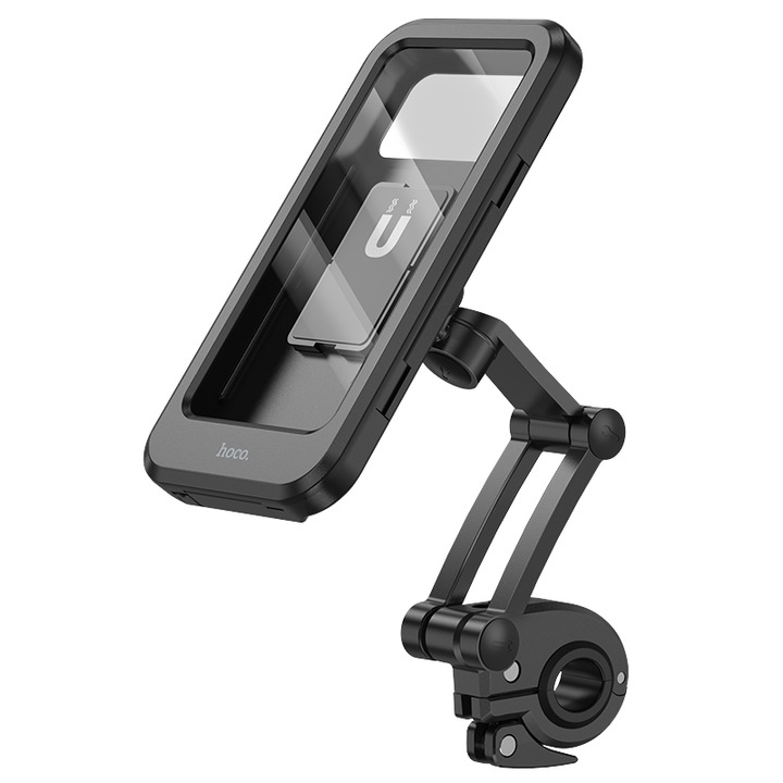 Hoco Rider IPX4 vízálló kerékpár és motor univerzális mobiltelefon tartó 4, 5-7" CA101 - Fekete