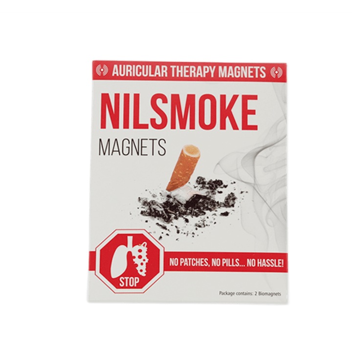 Magneti auriculari anti-nicotinici Nil Smoke, pentru tratament dependenta fumat, 2 biomagneti