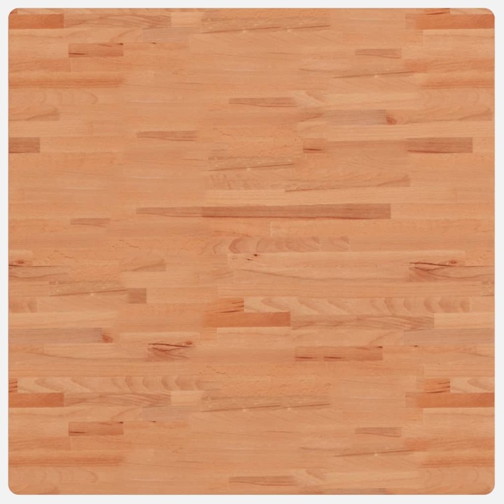 Плот за маса Zakito Europe, буково дърво, лакирано покритие, 90x90x4 см, естествен