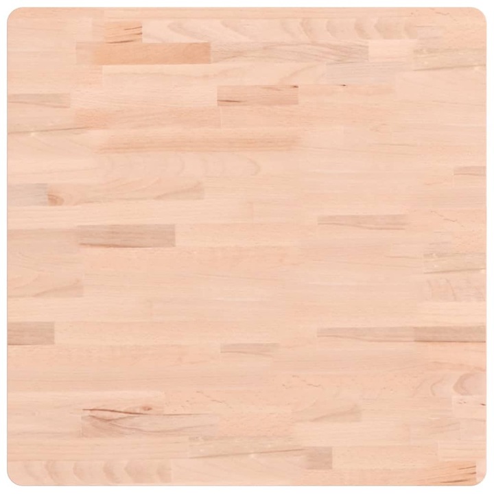 Blat de masa patrat vidaXL, lemn masiv de fag, 60x60x1,5 cm, 4.32 Kg