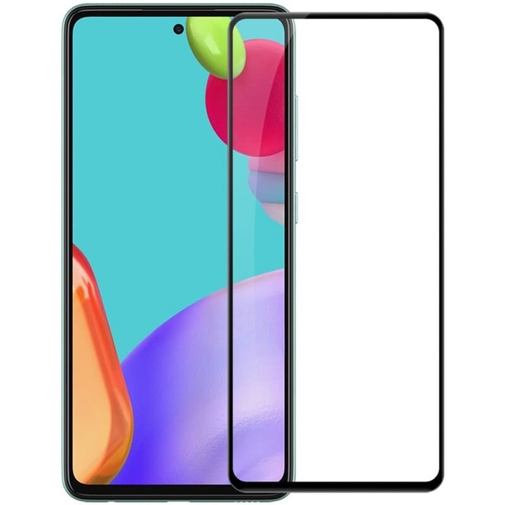 Folie Sticla Securizata pentru Samsung Galaxy A52 / a52 5G / A52 4G / A52s 5G, Full Glue, Duritate Militara 9H, Ultra HD, Protectie Profesionala Ecran 9D, Anti Zgarieturi, Anti Amprente, Anti Socuri, Margini Negre SprintMag®