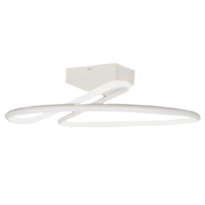 LED плафон, естествена светлина 4000K, стомана и алуминий, 2560 lm, бял, 24W, IP20, диаметър 30cm