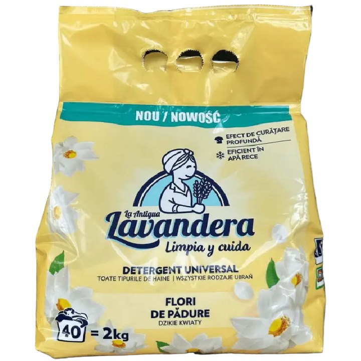 Прах за пране Лавандула Горски цветя 40 пранета 2 кг