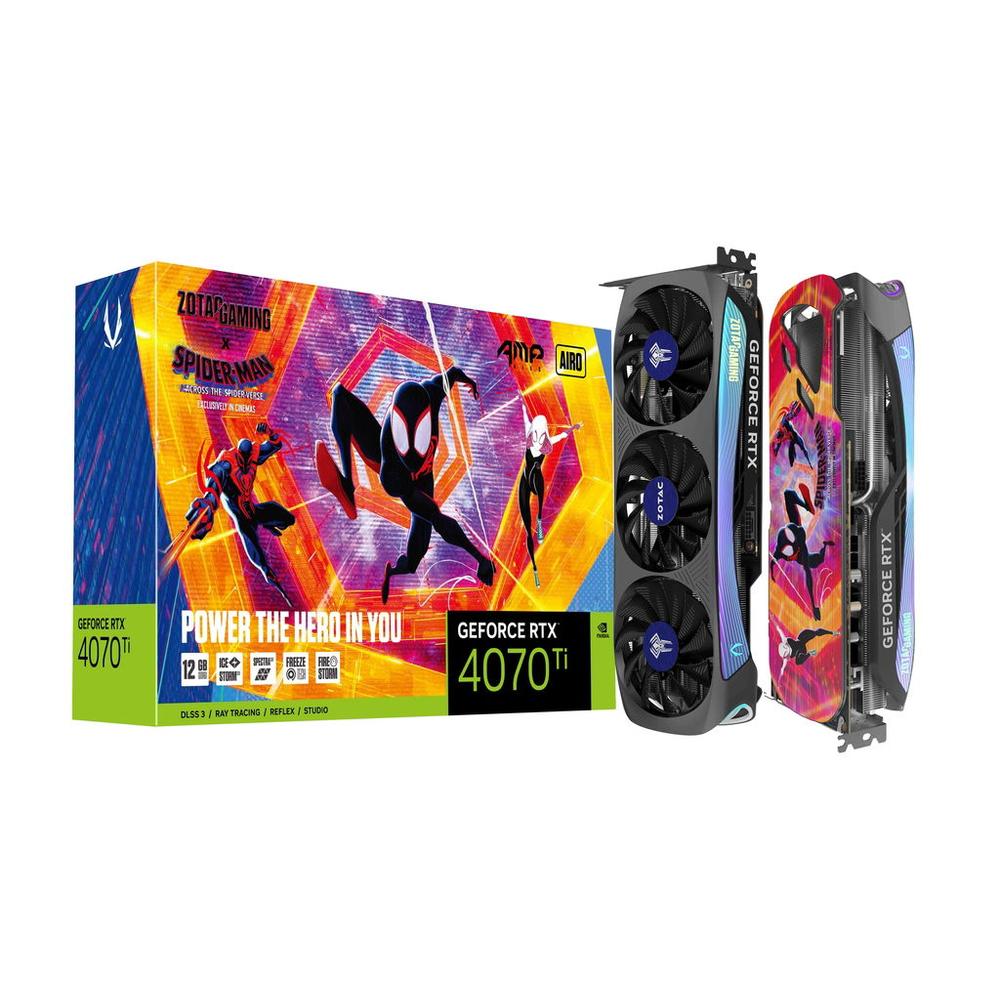 Placa video ZOTAC GeForce RTX 4070 Ti AMP AIRO SPIDER-MAN™: Across
