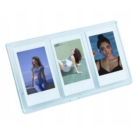 Zink Mini Album Fotografico 2x3, 64 Tasche, Copertina Blu Trasparente, Compatibile Con Carta ZINK, Kodak, Polaroid, HP, Canon, Fujifilm - copertina