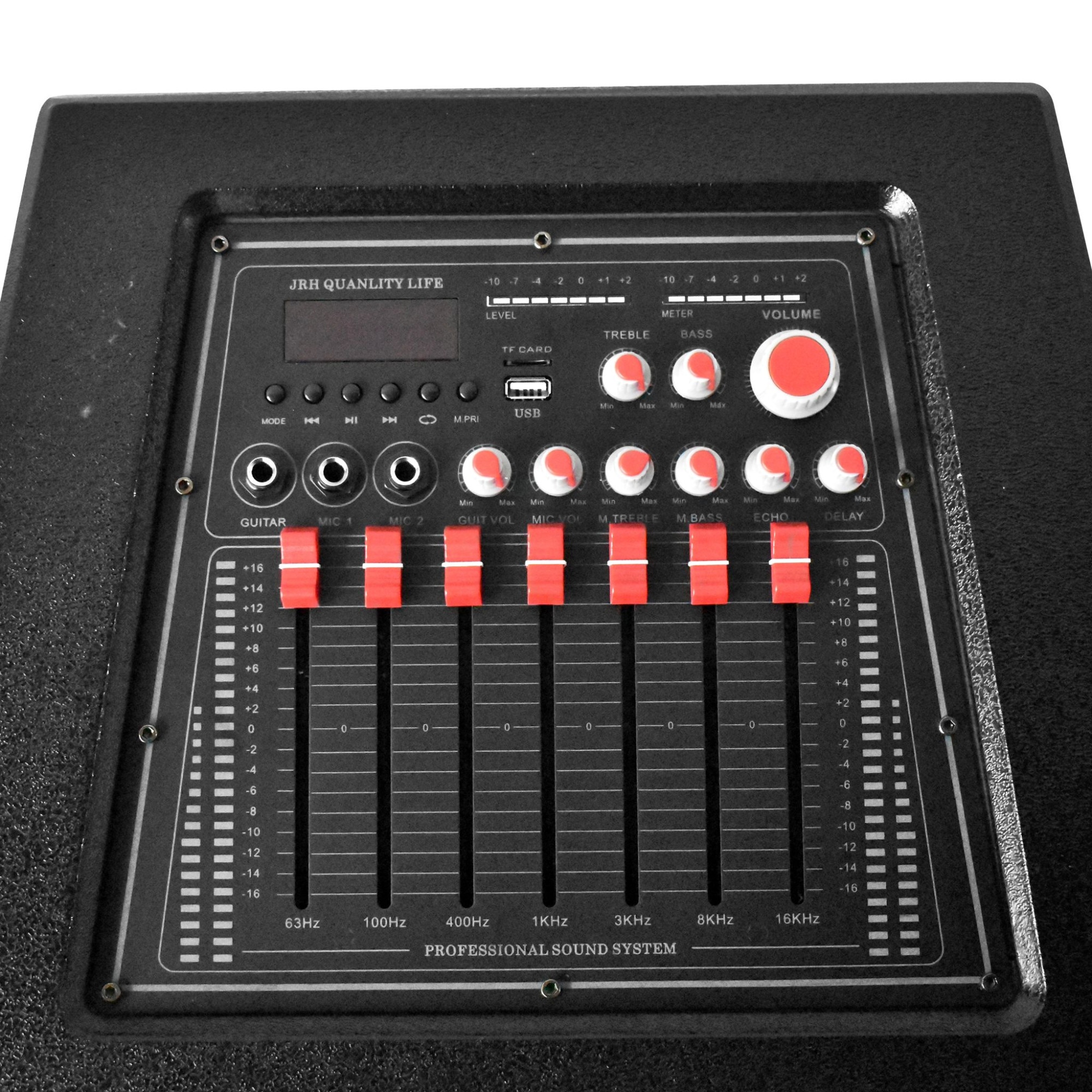 Set Boxe Active Profesionale, JRH 2022, Putere 2000 W, 5 Band Graphic Equalizer, 2x Microfoane Wireless, Conectivitate Bluetooth