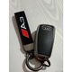 Ezüst kulcs tok bőrbetétekkel Audi A3 8L 8P A4 A6 C5 C6 4F RS3 Q3 Q7 TT 8L 8V S3