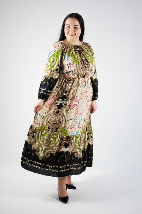 Rochie dama, Poliester, Cu model, Multicolor, 40 EU