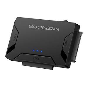 Adaptor USB 3.0 la SATA/IDE 2.5/3.5 inch, GOGOU®, 3 in 1, plug and play, cu sursa de alimentare, negru