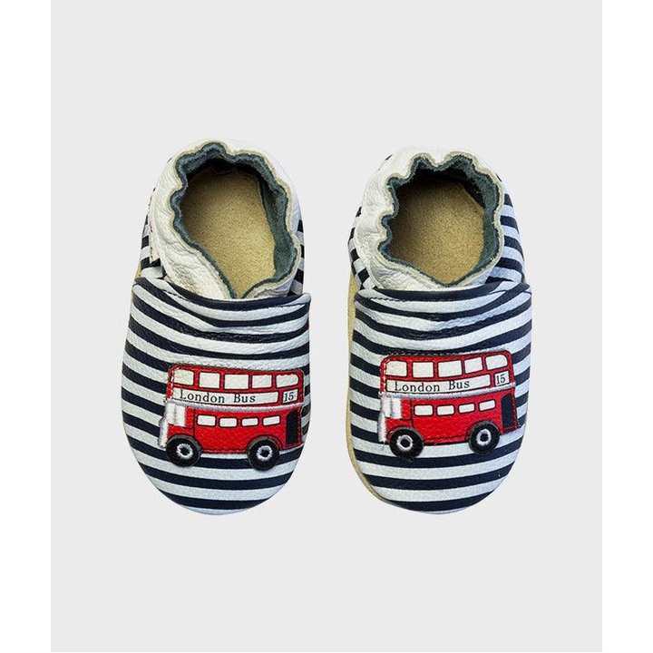 Botosei din piele, Rose et Chocolat, London Bus Stripes Navy
